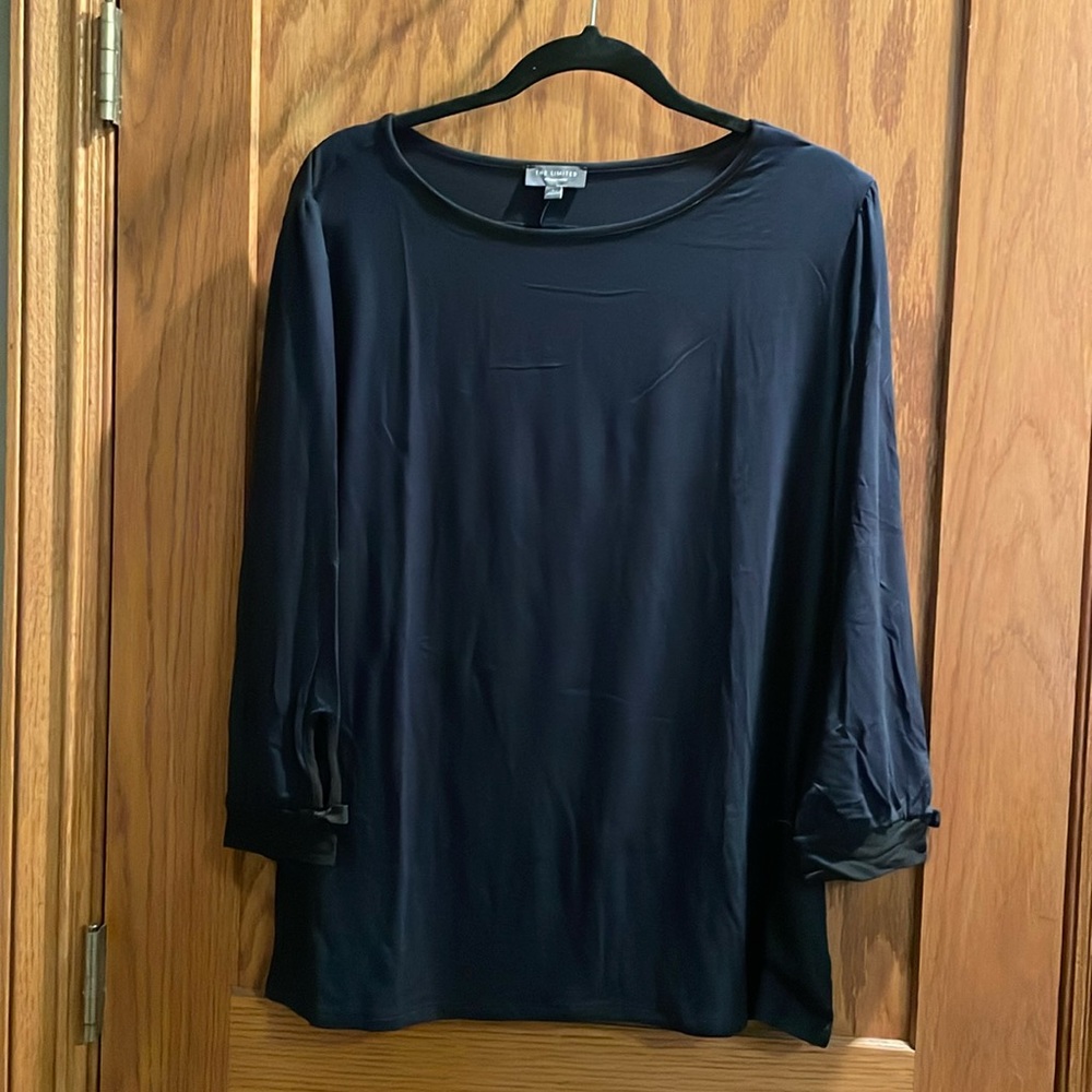 The Limited navy 3/4 sleeve blouse.  Tags on!
